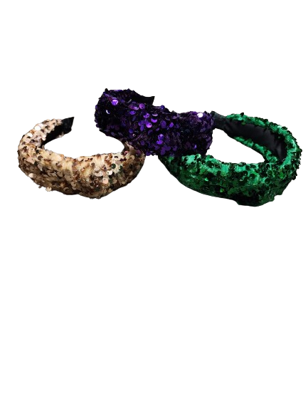 Sequin Mardi Gras Headbands