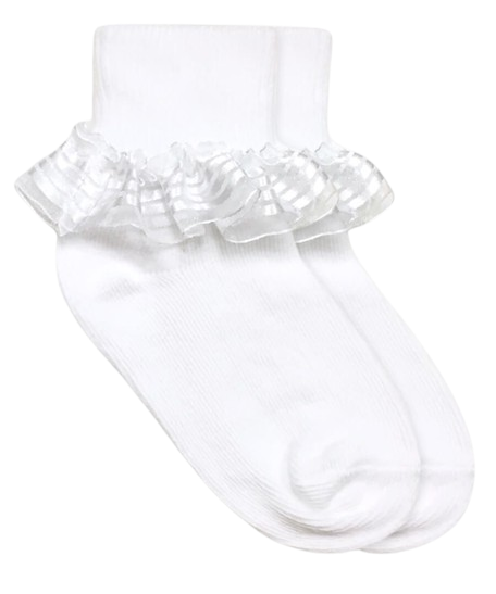 Jefferies Socks Stripe Lace Turn Cuff Socks