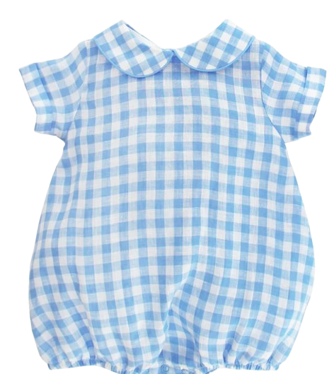 Sky Linen Gingham- Dressy Bubble