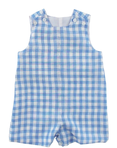 Sky Linen Gingham- John John w/ Tab