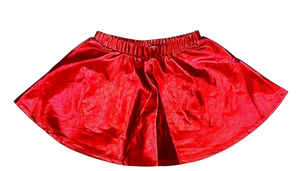 Zoe Metallic Skirt - Red