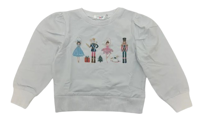 Lily - Nutcracker Puff Long Sleeve Shirt - White