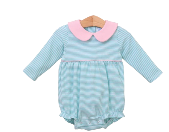 Penny Bubble - Mint Stripe/Light Pink