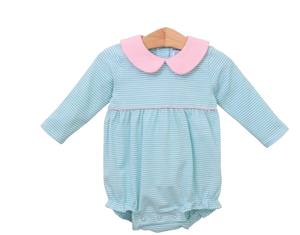 Penny Bubble - Mint Stripe/Light Pink