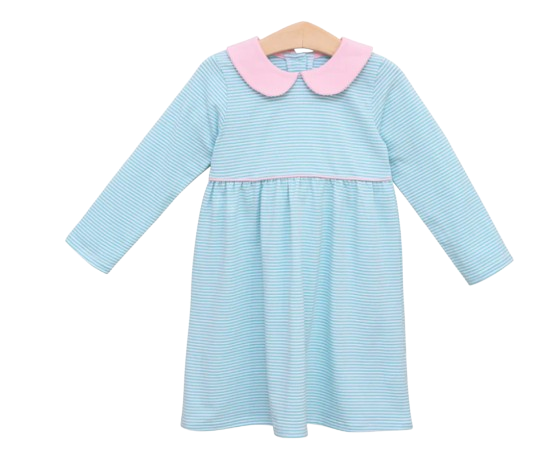 Penny Dress - Mint Stripe/Light Pink