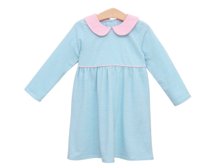 Penny Dress - Mint Stripe/Light Pink