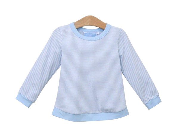 Reagan Top - Light Blue Stripe