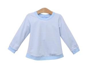 Reagan Top - Light Blue Stripe