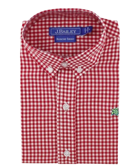 Roscoe Button Down - Red Check