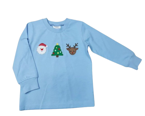 Blue Christmas Trio Shirt