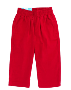 Charlie Pull on Pant - Red Corduroy