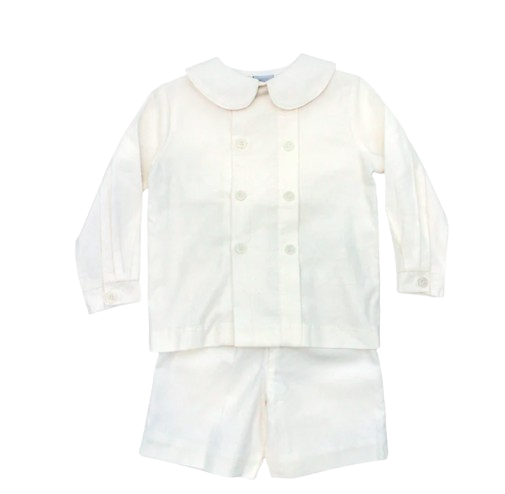 White Corduroy - Dressy Short Set