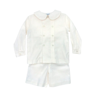 White Corduroy - Dressy Short Set