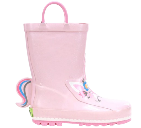 Kids Unity Unicorn Rain Boot - Soft Rose