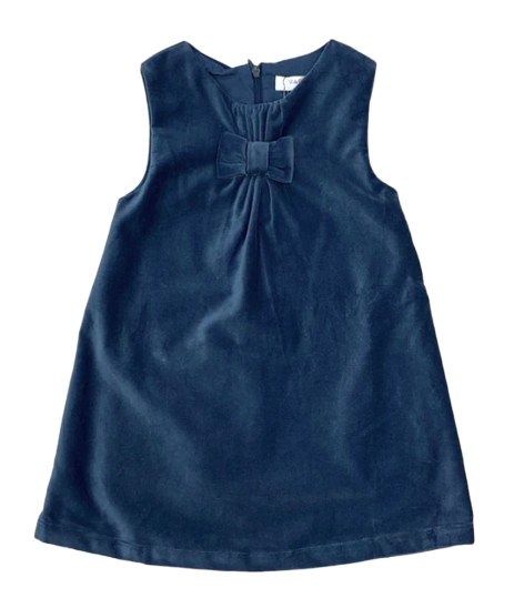 Amelia Slate Velvet Dress