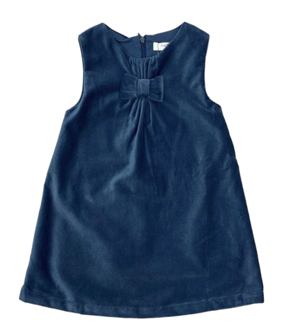 Amelia Slate Velvet Dress