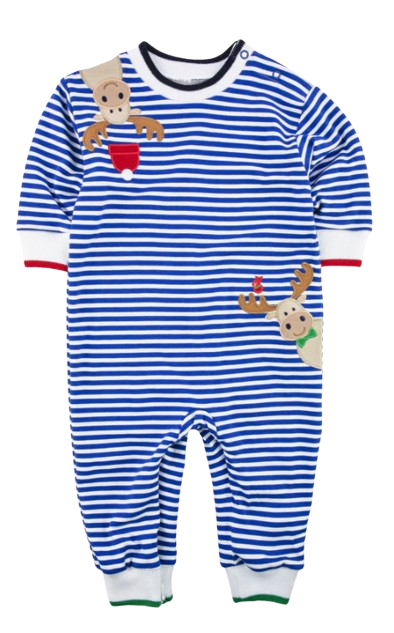 Stripe Knit Longall With Moose