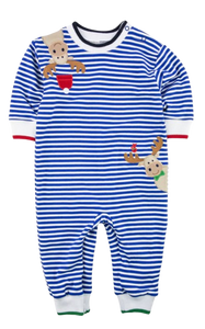 Stripe Knit Longall With Moose