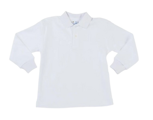 White Long Sleeve Polo