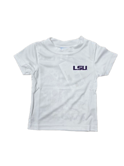 Short Sleeve T-Shirt LSU Tigers Hand Sketched - White