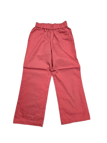 Boys Pants - Elastic Waist - Red