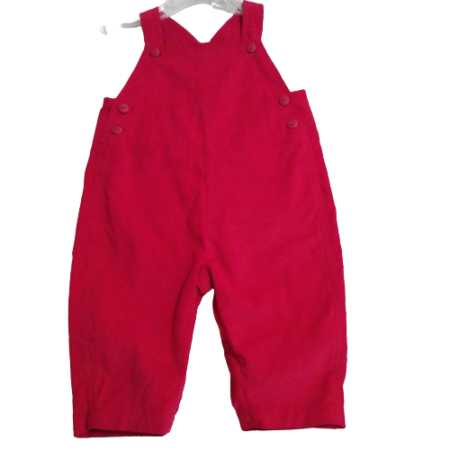 Boys Overalls Red Corduroy