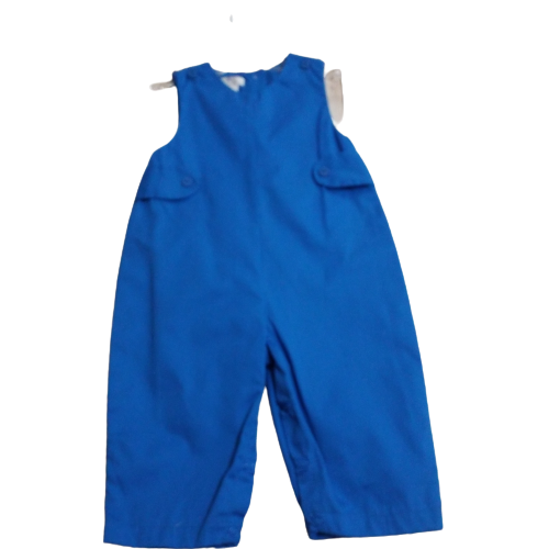 Boys Longalls w/Button Belt Royal Blue