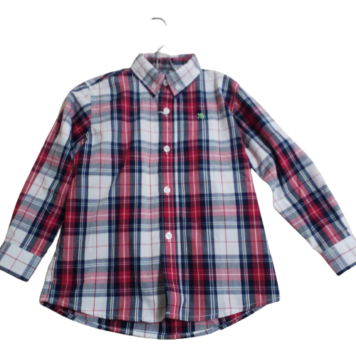 Red Plaid Oxford Long Sleeve Shirt