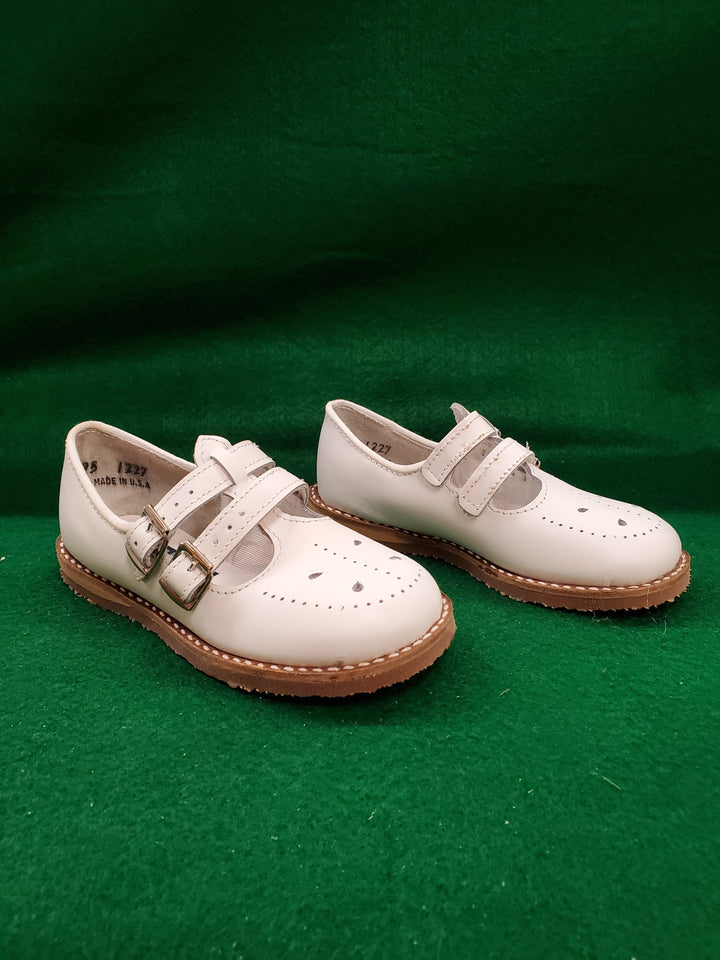 Claire Double Buckle White