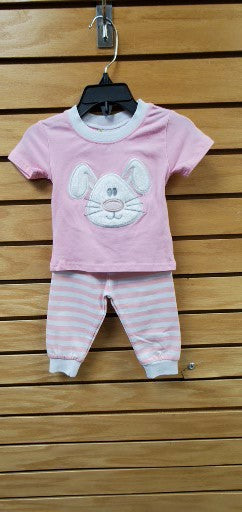 Girls Bunny Pajamas Pink