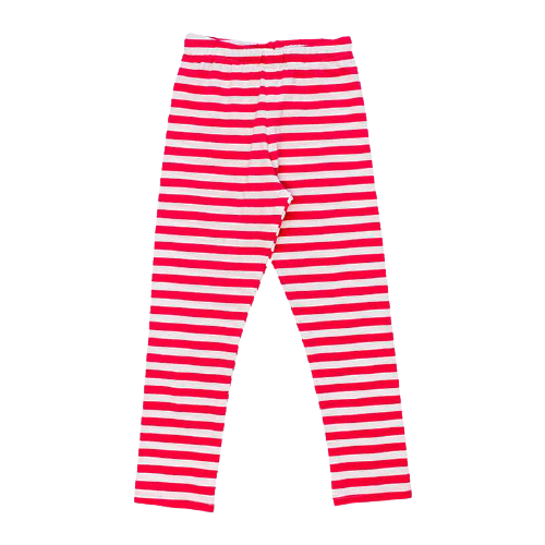 Girls Leggins Fuchsia Stripe