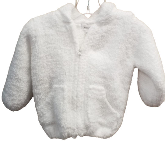 Chenille Hoodie White