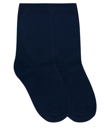 Jefferies Socks School Uniform Cotton Crew Socks Navy