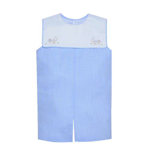 Blue Marshall Boy Romper Crickets