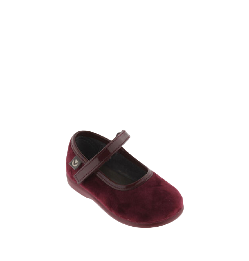 ALBA Velvet Mary Jane Maroon