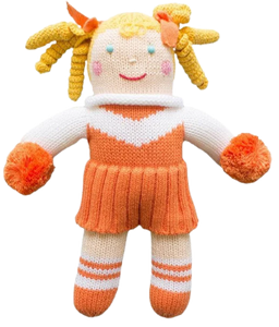 Knit Cheerleader Orange and White