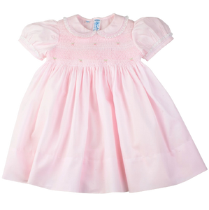 Girls Lacy Smocked Dress