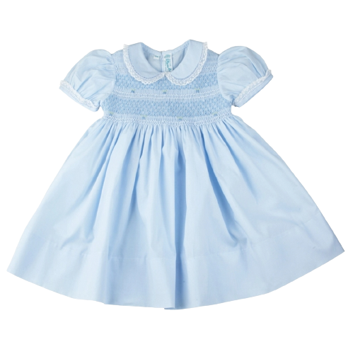 Girls Lacy Smocked Dress