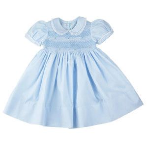 Girls Lacy Smocked Dress