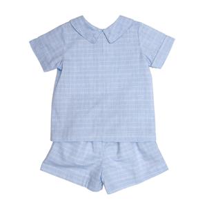 Stephen Blue Check Short Set