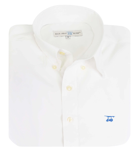 Youth Islander Button Down, White