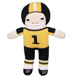 Knit Football Player Black and Gold